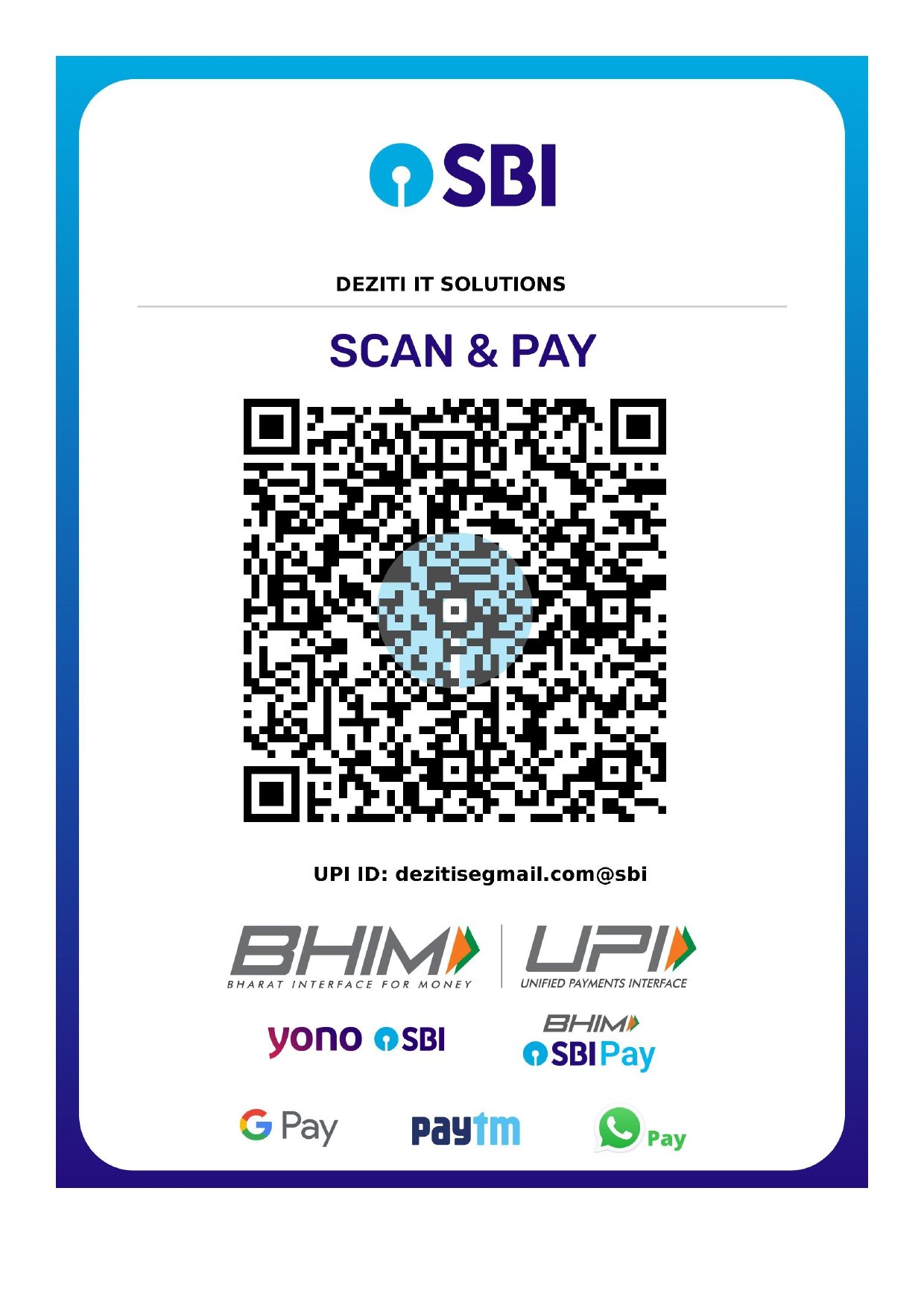SBI UPI Payment QR